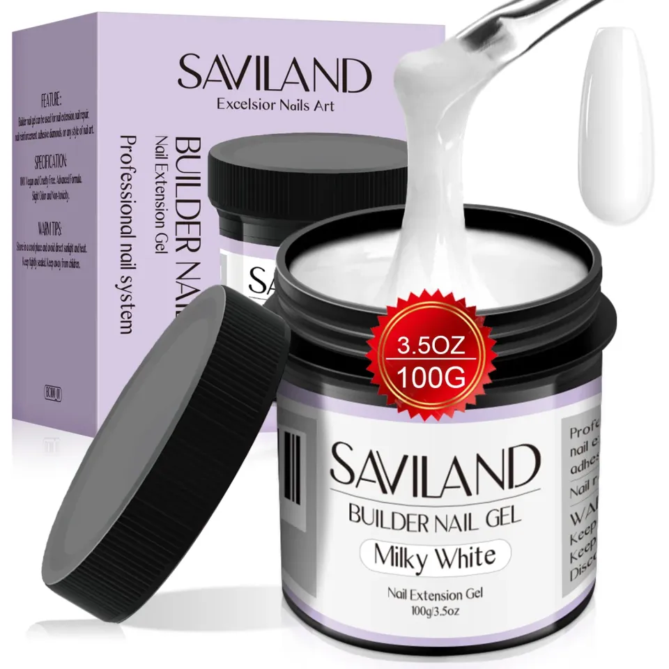 Saviland Builder Gel Unghie Bianco extension resistente