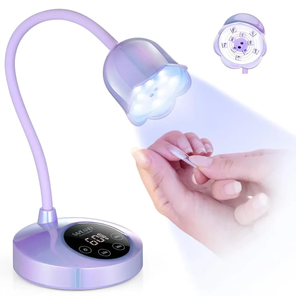 Saviland Lampada Unghie UV LED Viola Cordless Ricaricabile