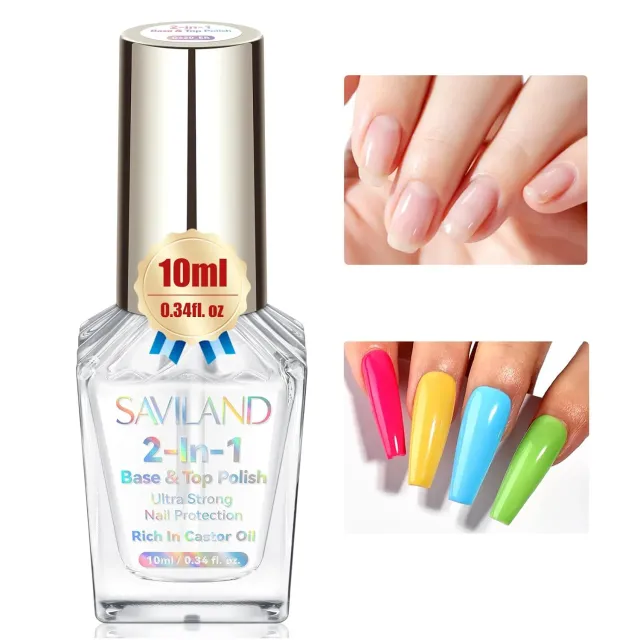 Saviland 2 in 1 Base Top Coat smalto asciugatura rapida