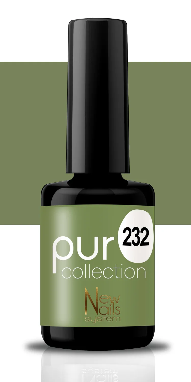 New Nails System Green Life 232 smalto semipermanente verde muschio