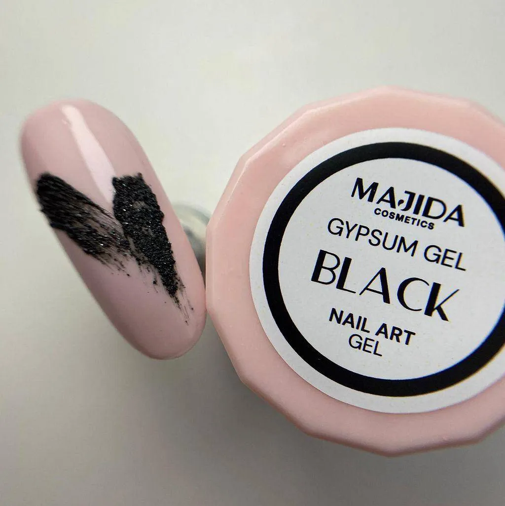 Majida Gypsum Gel Black gel nail art nero effetto gesso