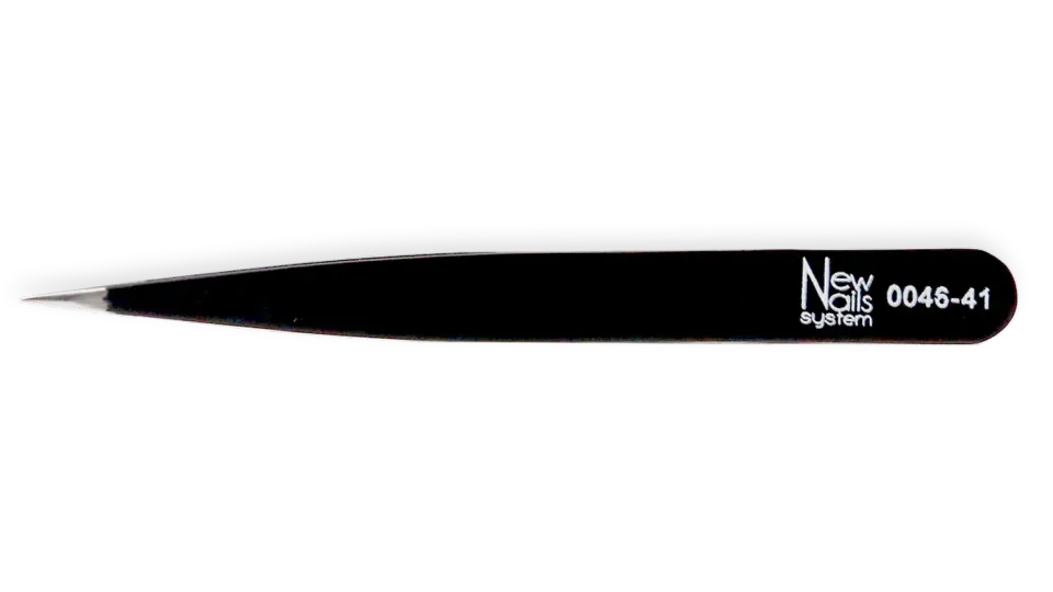 New Nails System 0046-41 pinzetta ciglia punta precisa inox