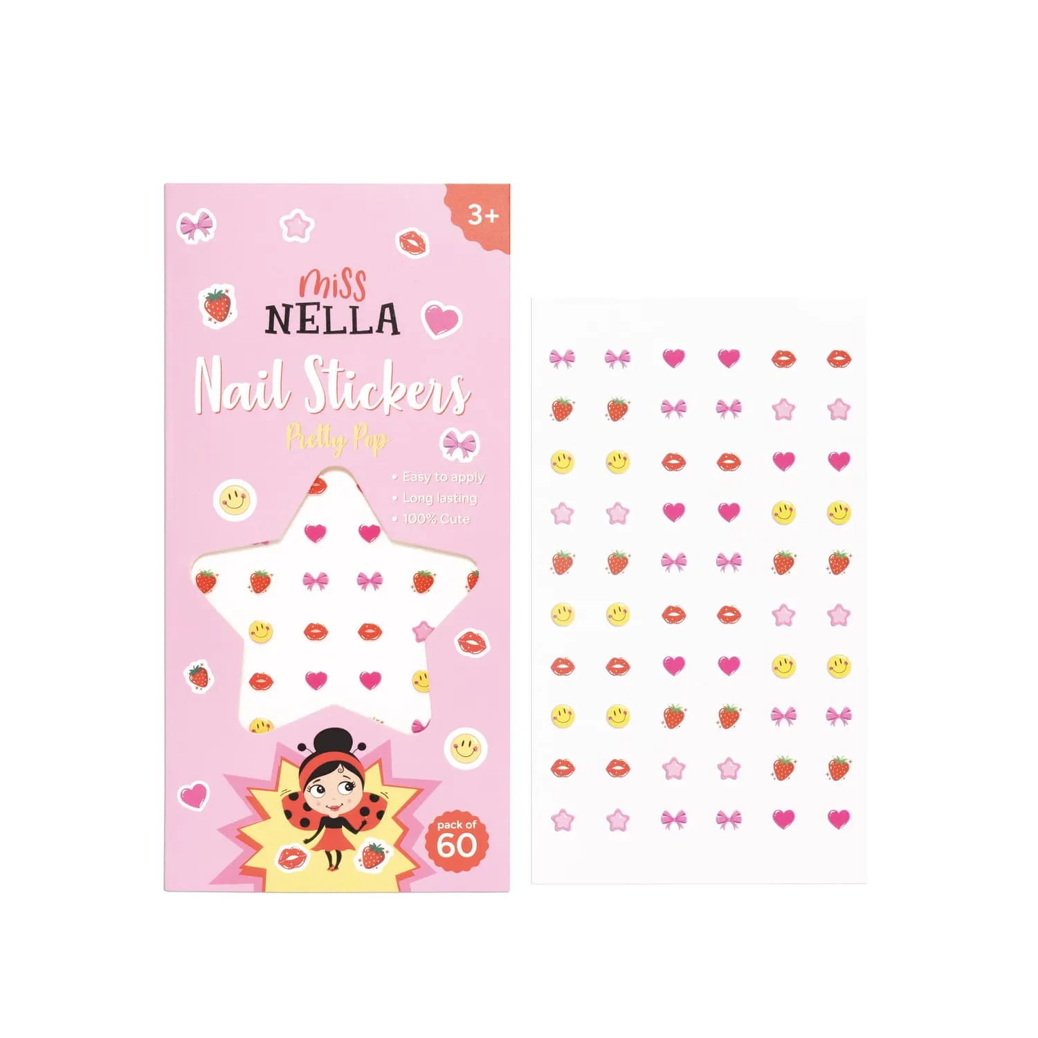 Miss Nella Nail Stickers adesivi unghie bambina 60 pezzi fantasia