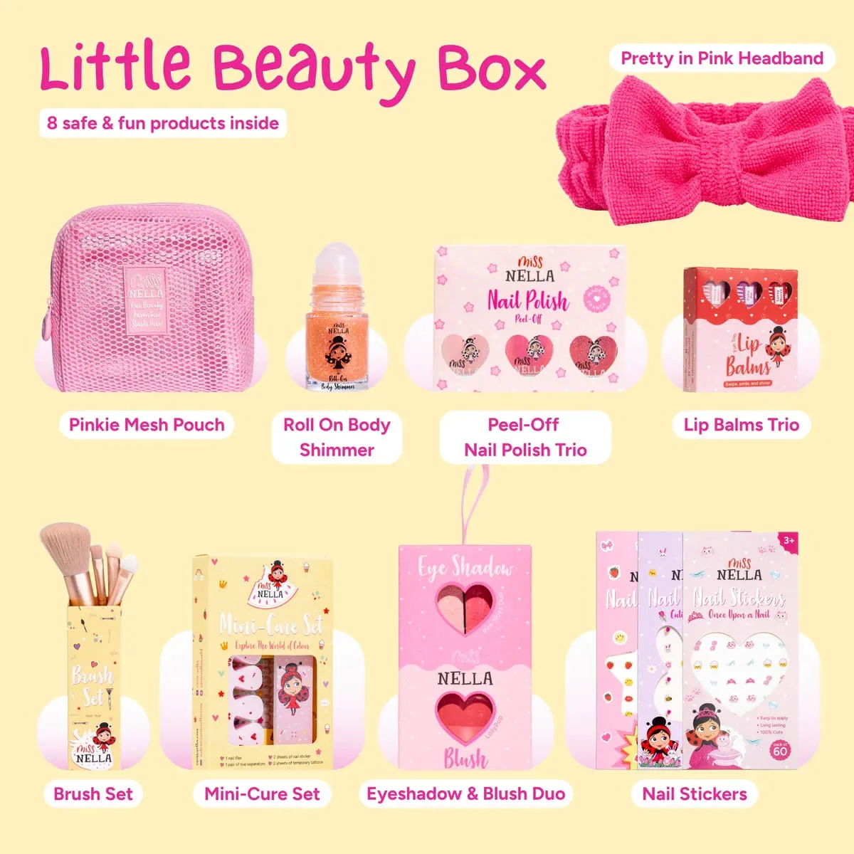 Miss Nella Little Beauty Box set trucco bambina glitter