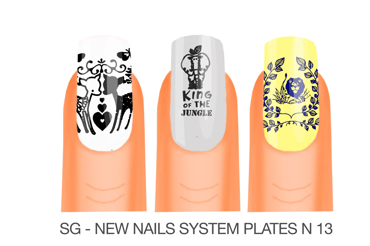 New Nails System Stamping Plate 13 piastra nail art incisa