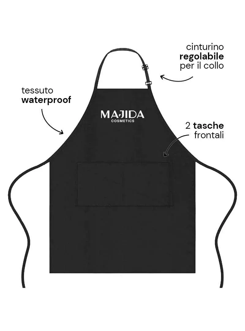 Majida Cosmetics Grembiule Nero lavoro salone 67x78cm