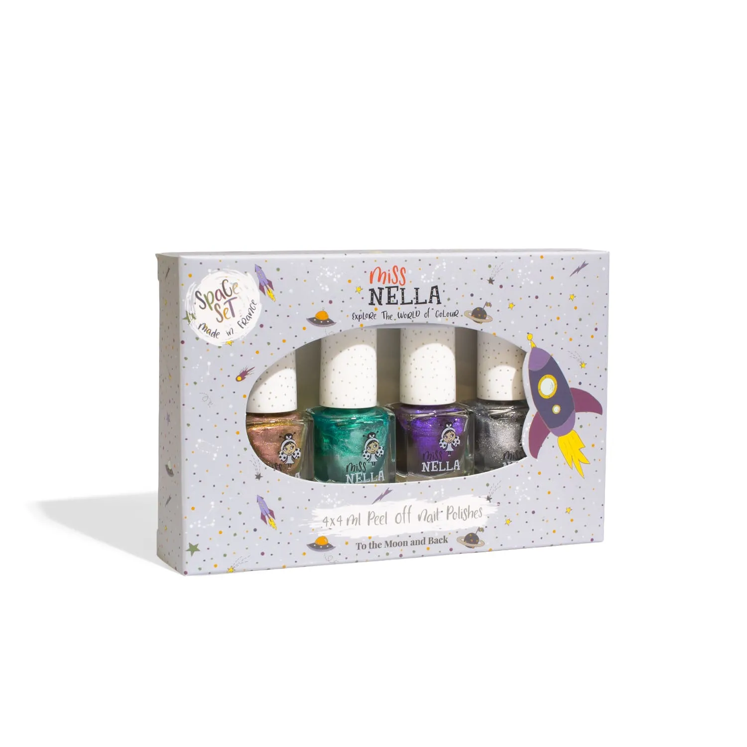 Miss Nella smalto bambini peel-off set 4 pezzi atossico