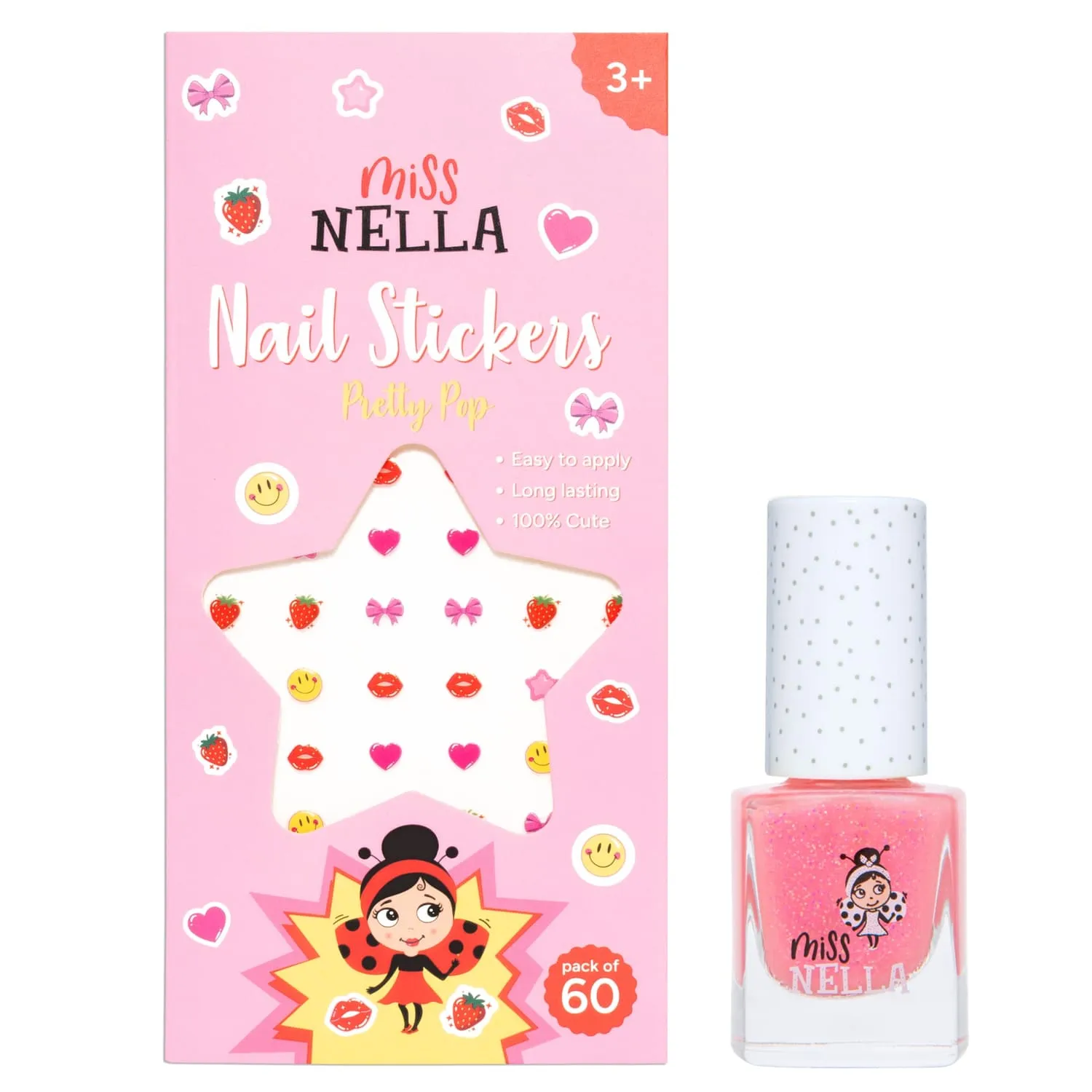 Miss Nella Stick n' Shine set smalto bimba + sticker unghie