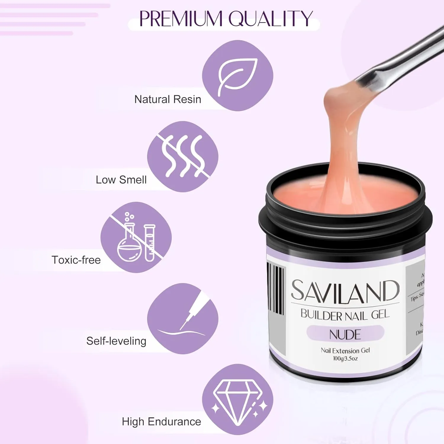Saviland Builder Gel Nude Barattolo 100g resa duratura