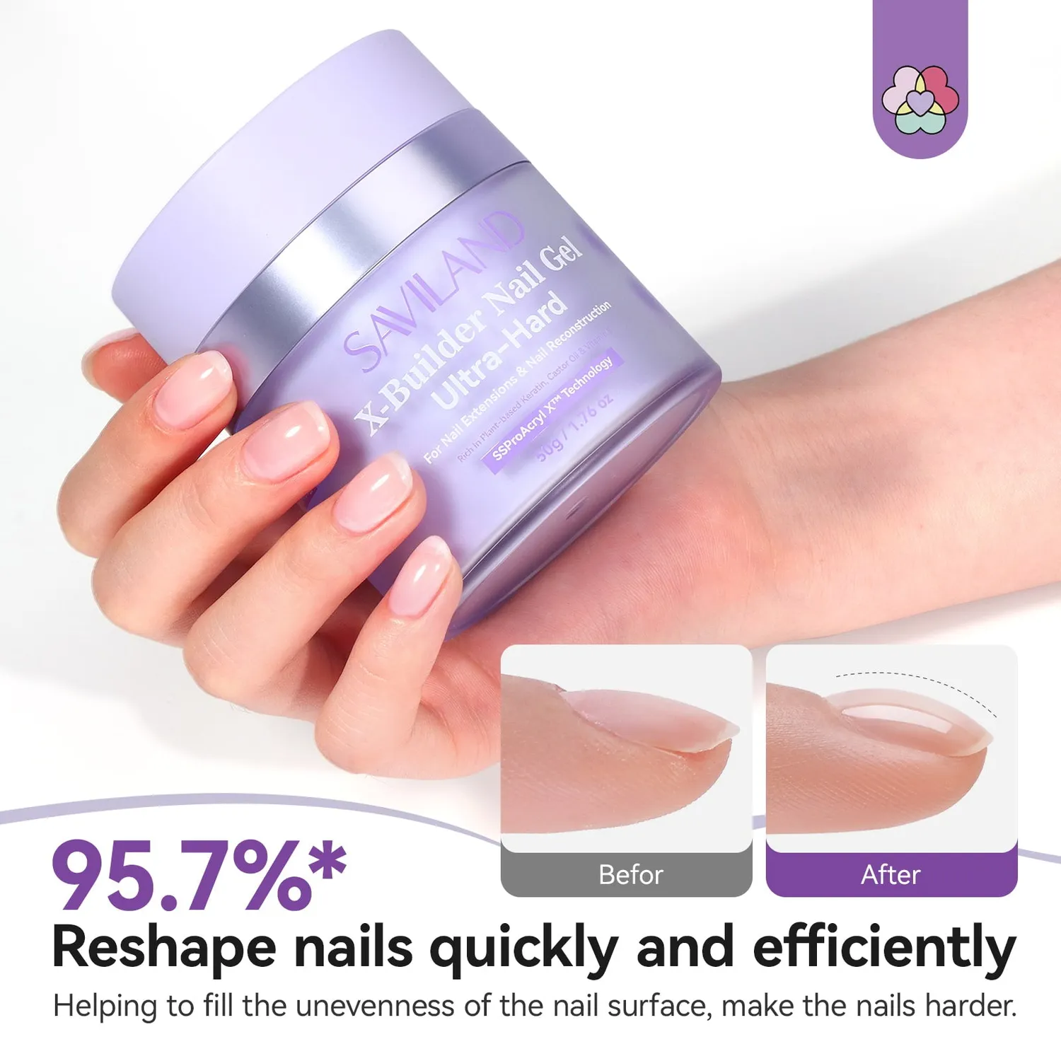 Saviland C Hard builder gel kit estensione 50 ml