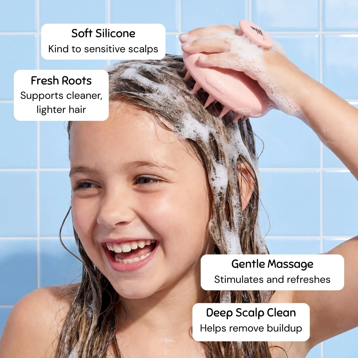 Miss Nella Lav Kids massaggiatore cuoio capelluto silicone