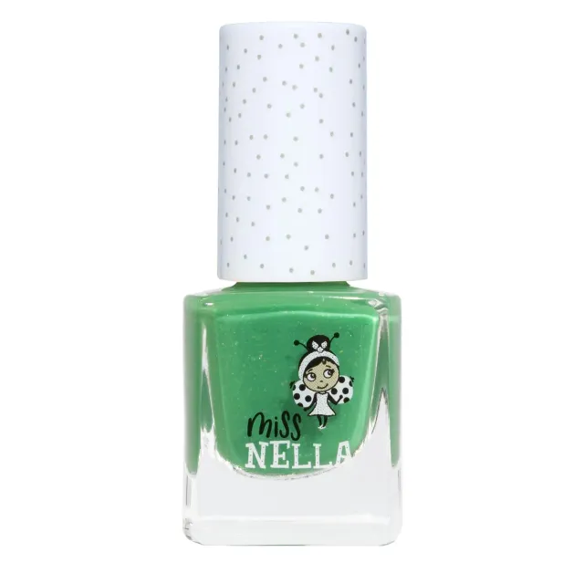 Miss Nella MN16 Kiss The Frog smalto verde glitter peel off
