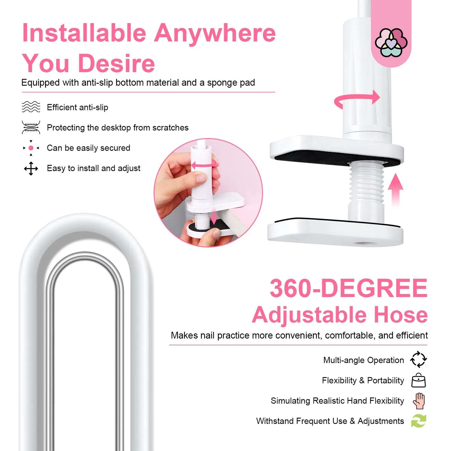 Saviland Mano Prova Unghie silicone con kit 100 tip