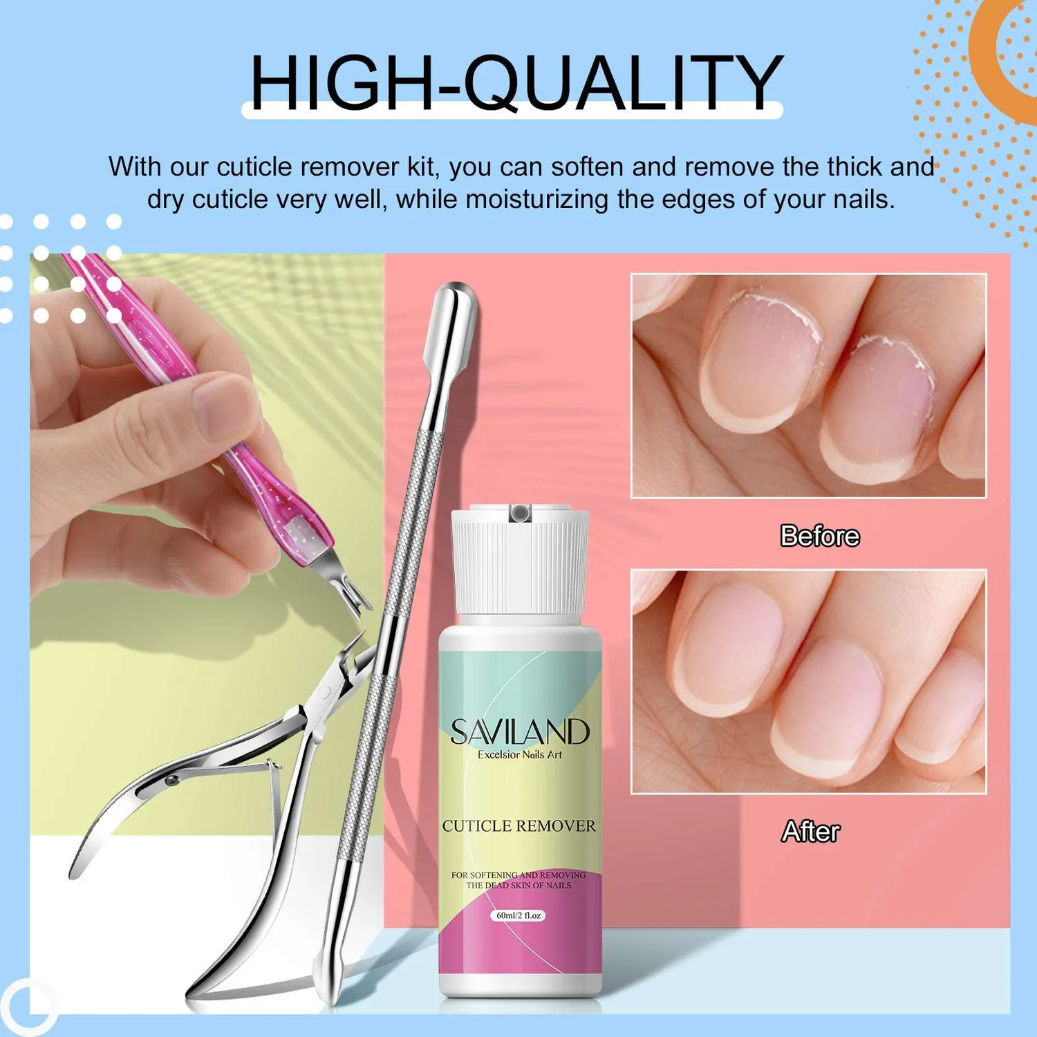 Saviland Kit Cura Cuticole Crema 60 ml con tronchesina