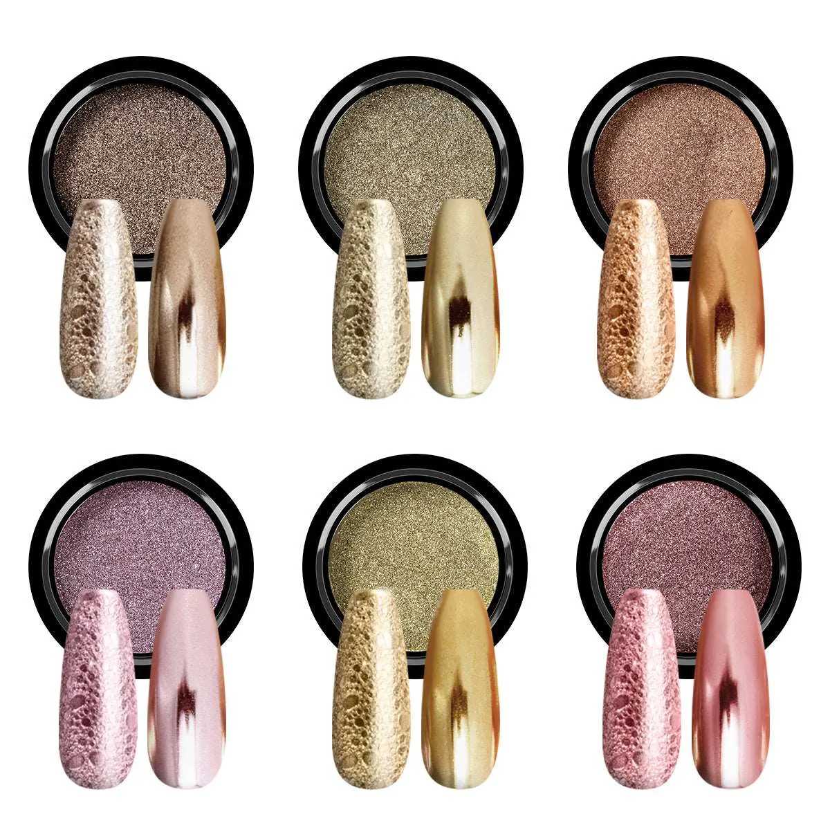 Saviland Polvere Chrome Oro Effetto Specchio 6 Colori 2g