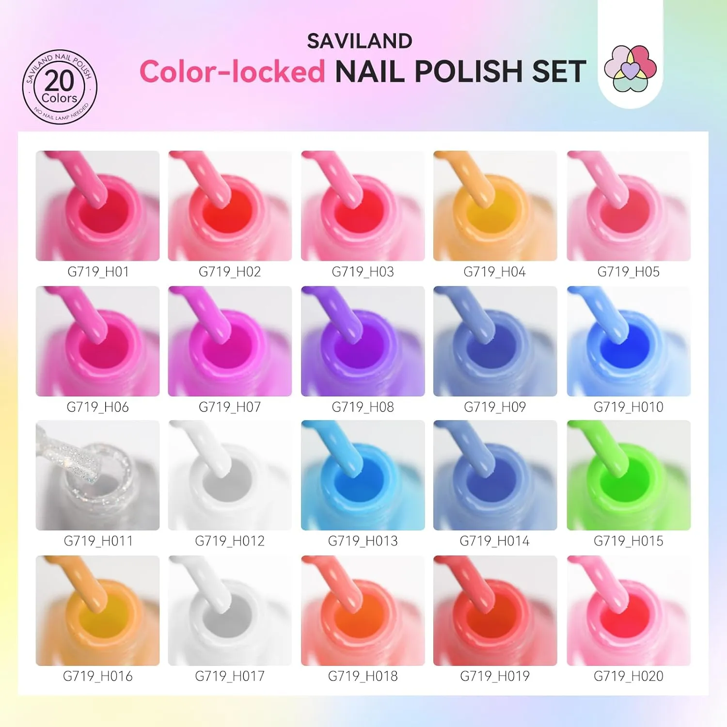 Saviland Set 20 Smalti Unghie Pastel 5 ml coprente