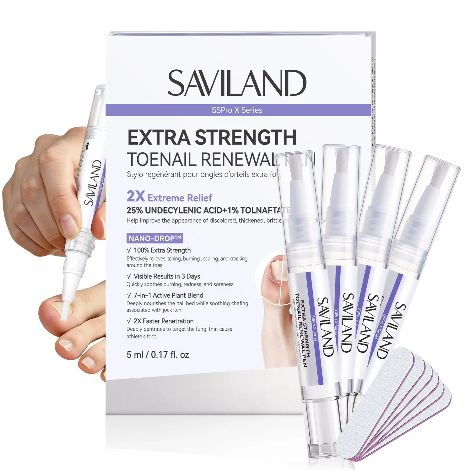 Saviland Extra-Strength penna unghie antimicotico riparatore