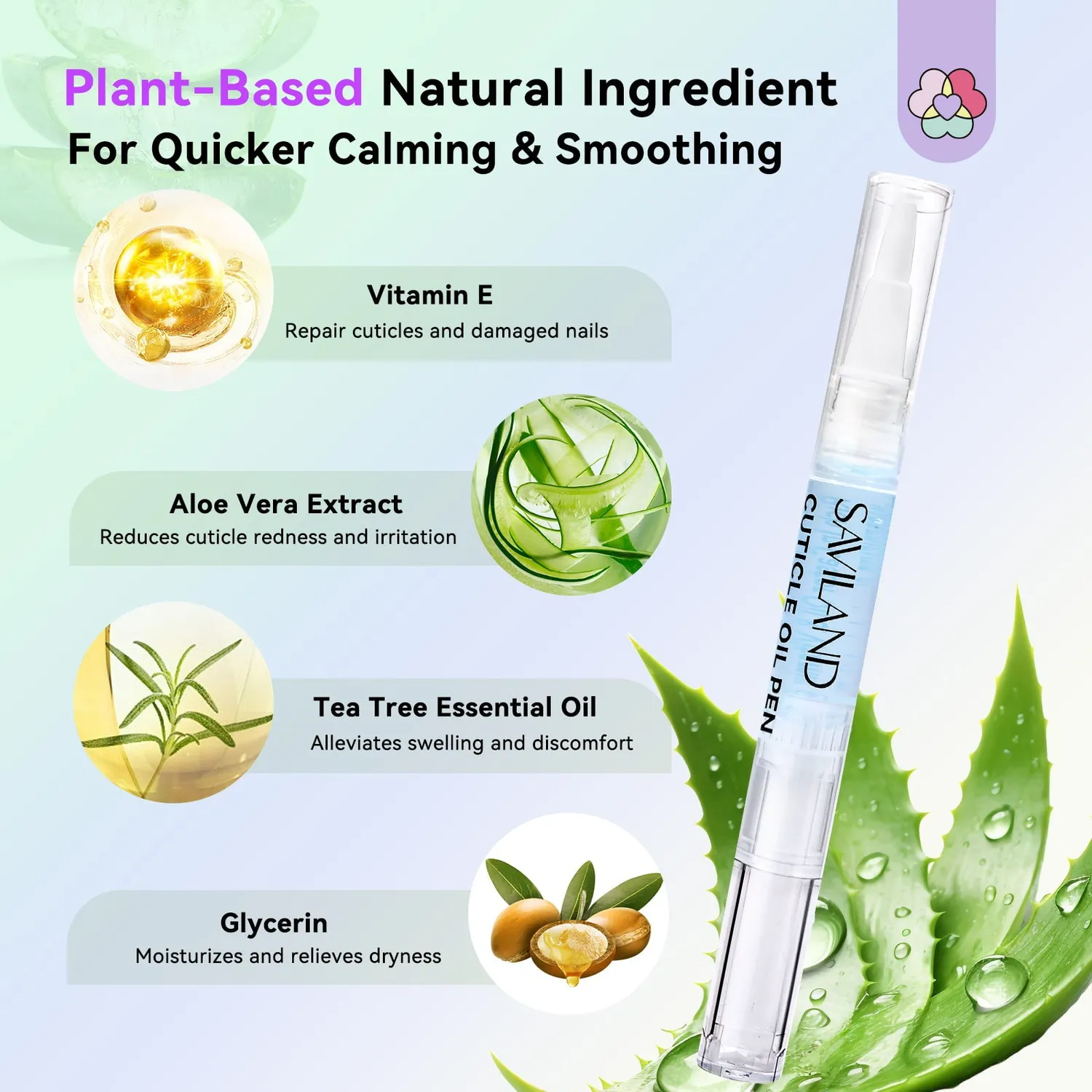 Saviland Olio Cuticole Penna 6 Pezzi Vegetale Nutriente
