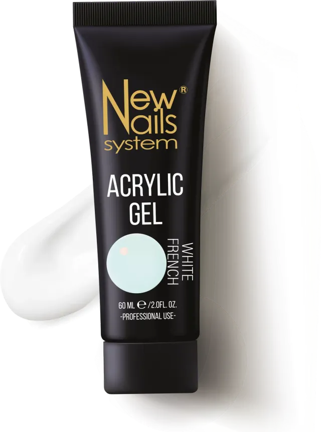 New Nails System Acrygel White French acrygel 60 ml bianco estremo
