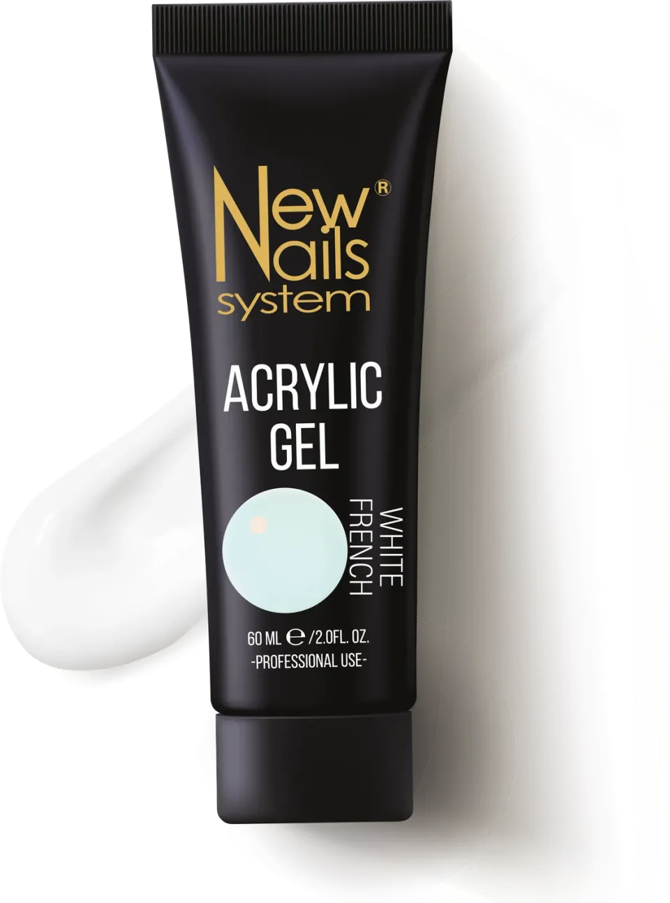 New Nails System Acrygel White French acrygel 60 ml bianco estremo