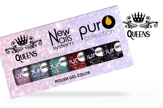 New Nails System Queens Set 6 Smalti Eleganti UV/LED