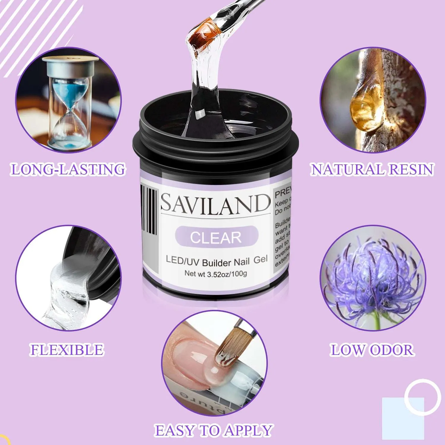Saviland Builder Gel Trasparente in Boccetta 100g Extra