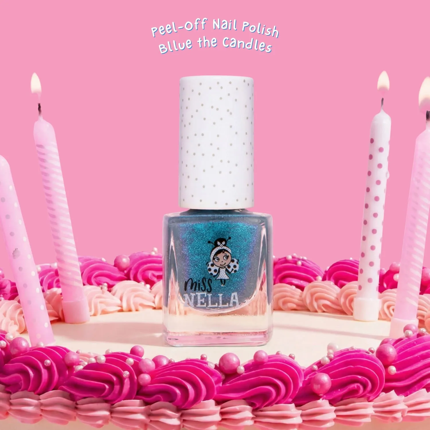 Miss Nella MN26 Blue the Candles smalto blu shimmer bimba