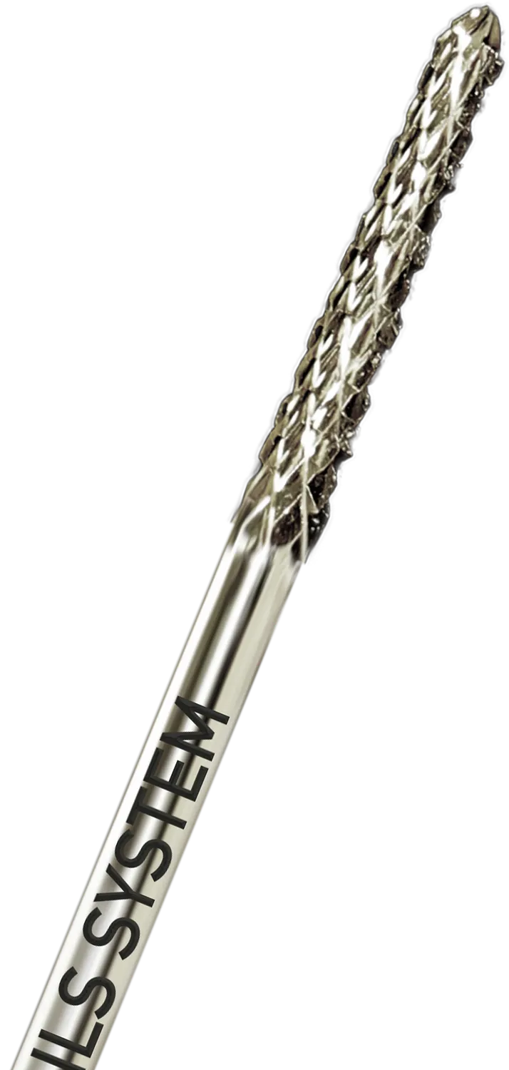 New Nails System Flex punta fresa manicure curva C acciaio