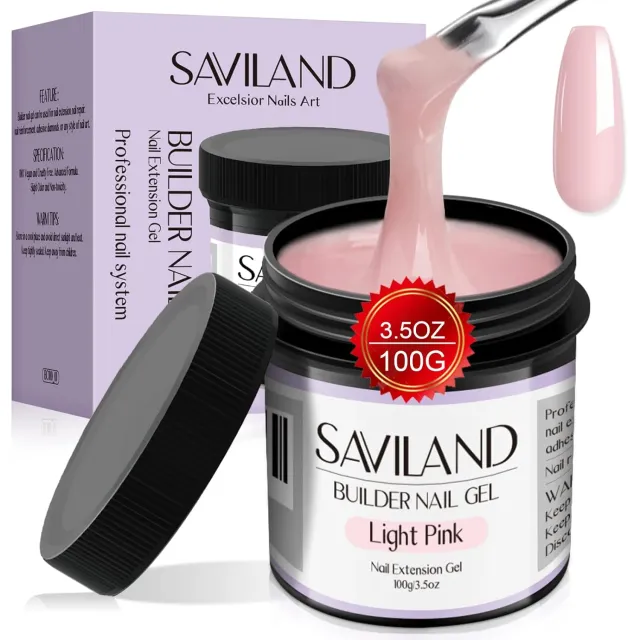 Saviland Builder Gel Unghie Rosa Chiaro 100g Ricostruzione