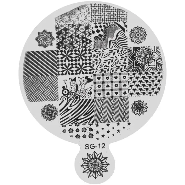 New Nails System Stamping Plate 12 piastra nail art