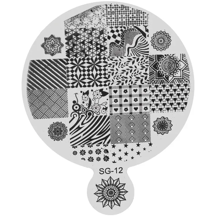 New Nails System Stamping Plate 12 piastra nail art
