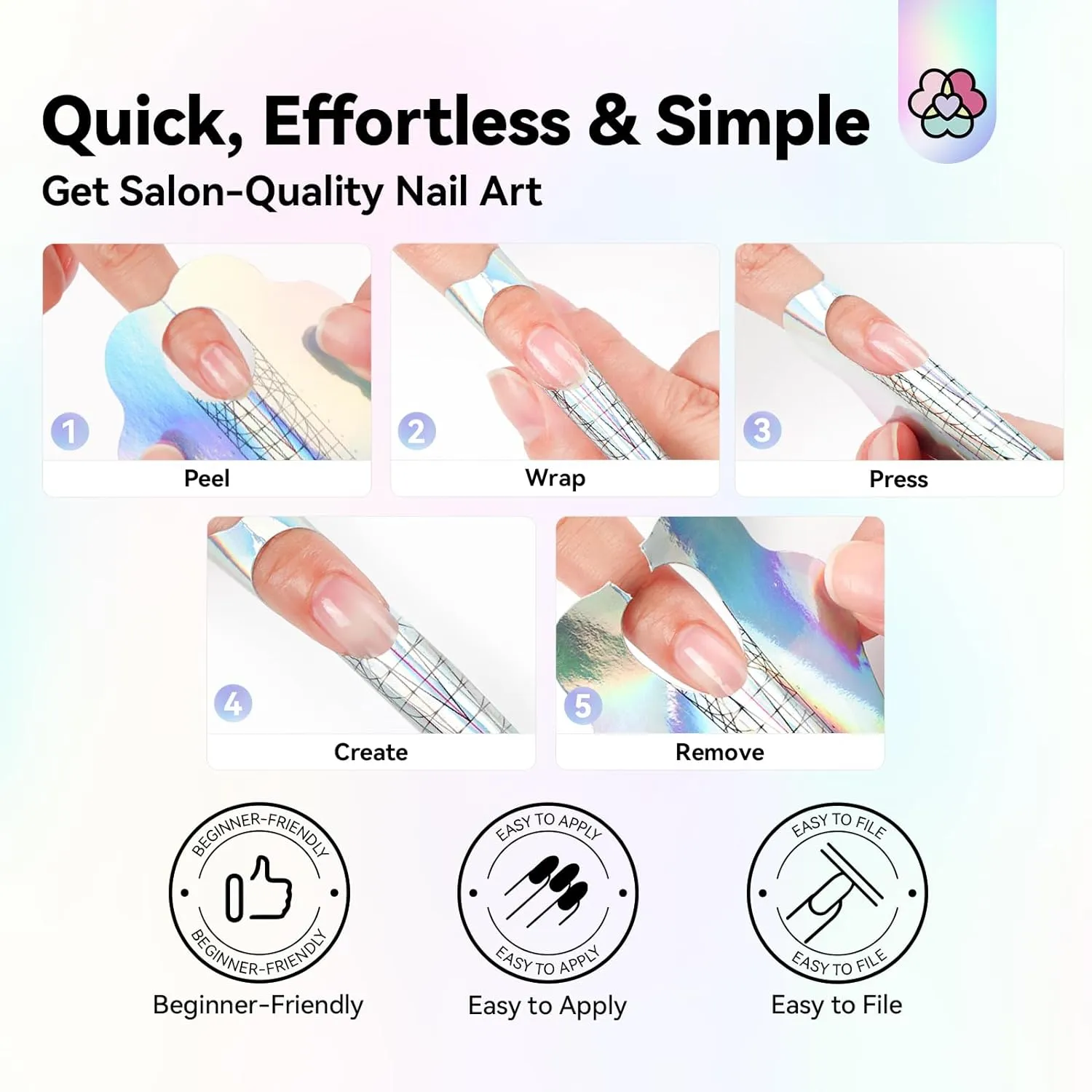 Saviland Extra Long Nail Forms cartine unghie extra lunghe