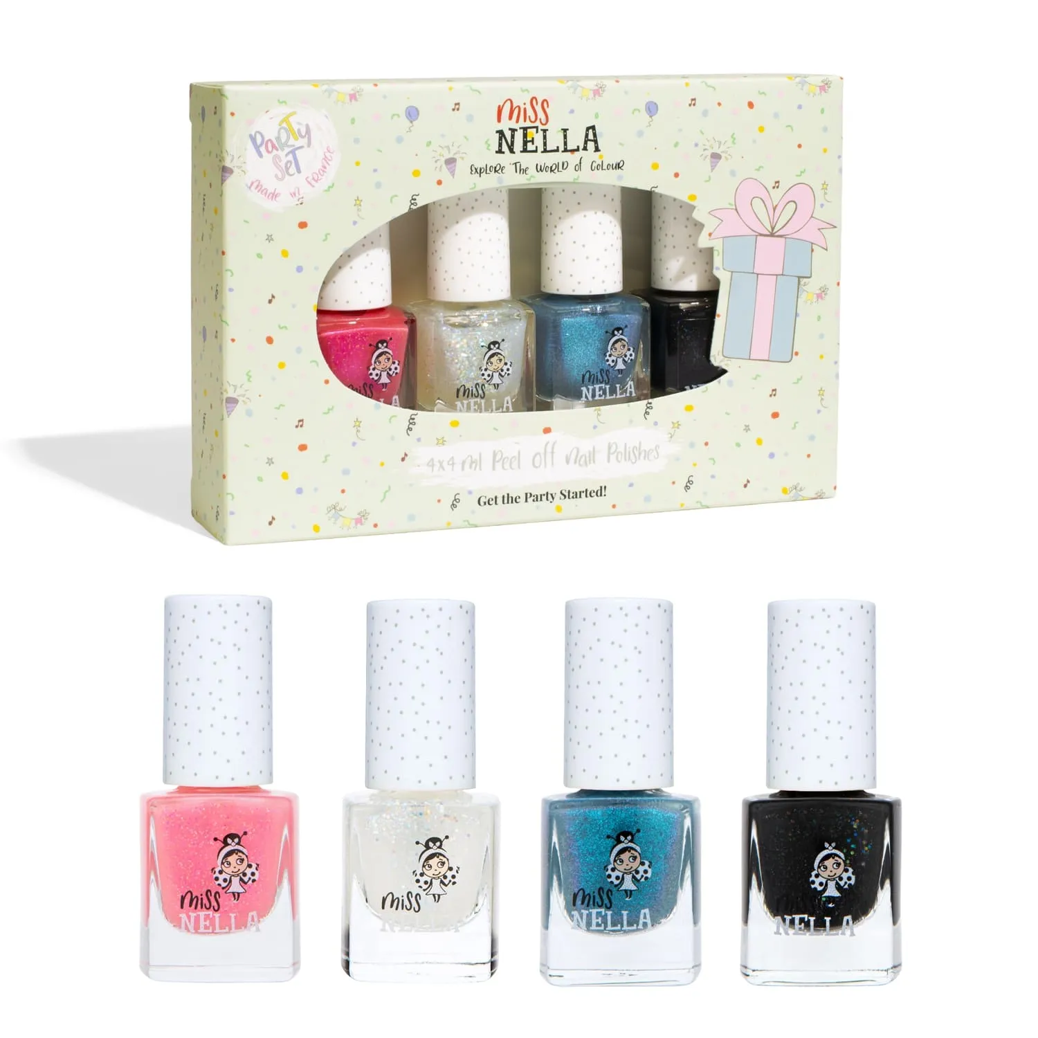 Miss Nella Party Smalto Unghie Peel Off 4 Pezzi Atossico