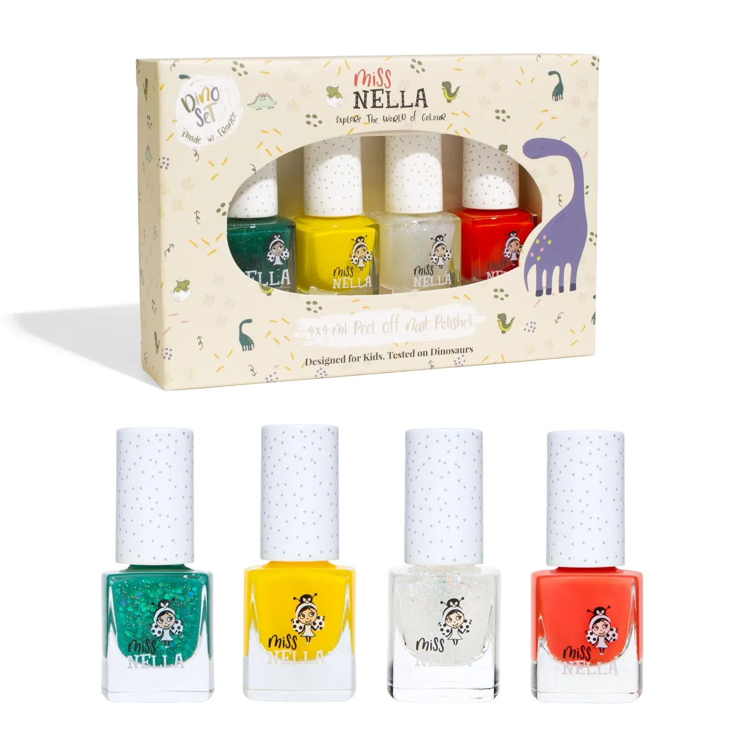 Miss Nella Dino smalto unghie peel off 4 pezzi atossico