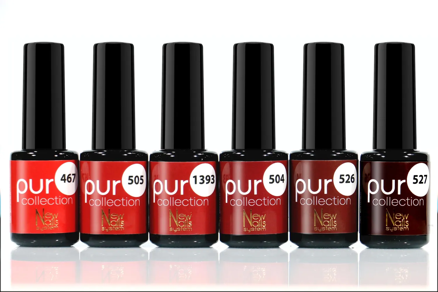 New Nails System Rouge Passion set 6 smalti semipermanenti rossi