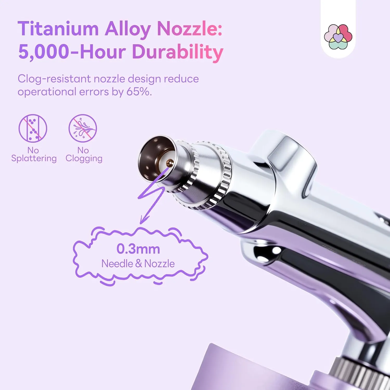 Saviland 30 PSI aerografo unghie cordless 0,3 mm 3 tazze