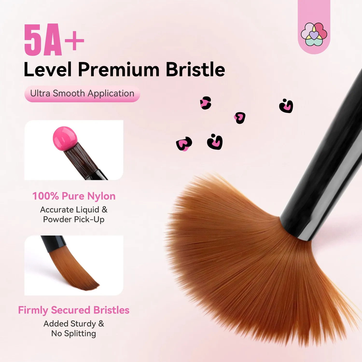 Saviland set 3 pennelli acrilico 8 10 14 tratto preciso