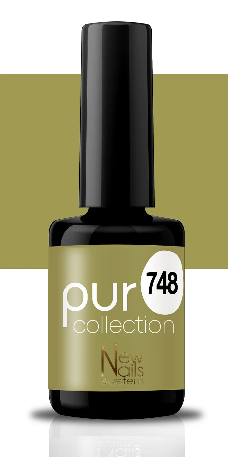 New Nails System Green Life 748 smalto semipermanente verde militare