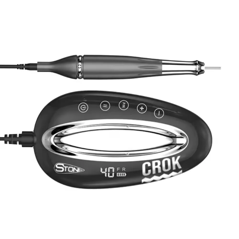 New Nails System Crok Stone Fresa Unghie Cordless Black Gold
