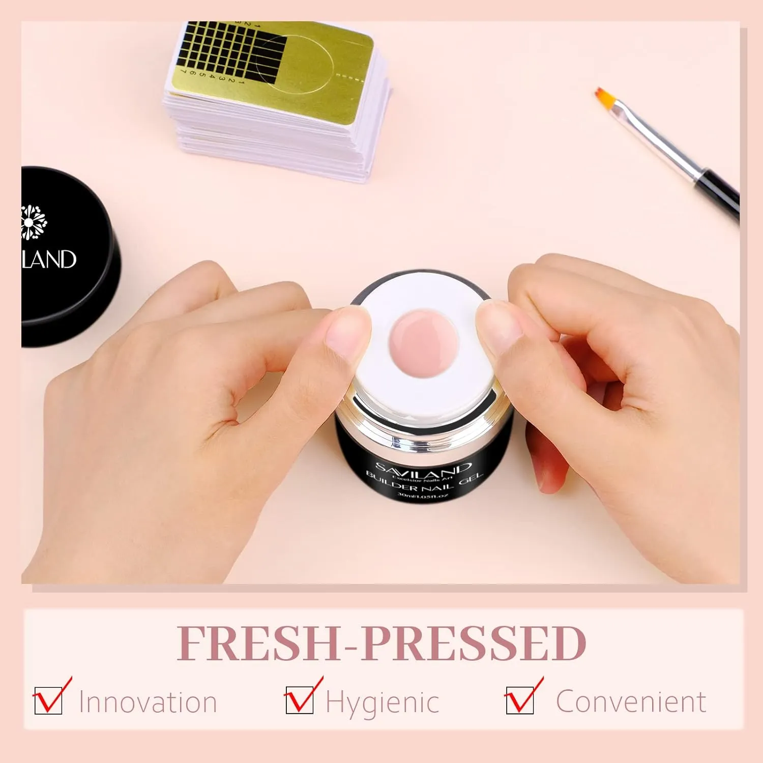 Saviland Nude Builder Gel kit ricostruzione rosa 30 ml