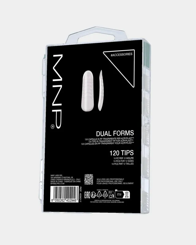 Mesauda Nail Pro Dual Forms tips ricostruzione 120 pezzi 12 misure