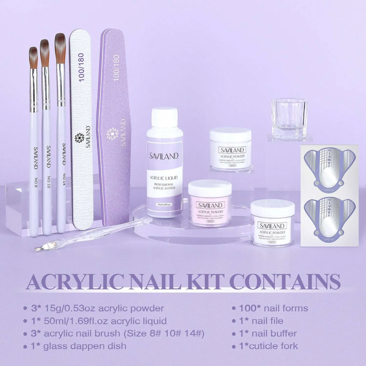 Saviland Acrylic Kit ricostruzione principiante