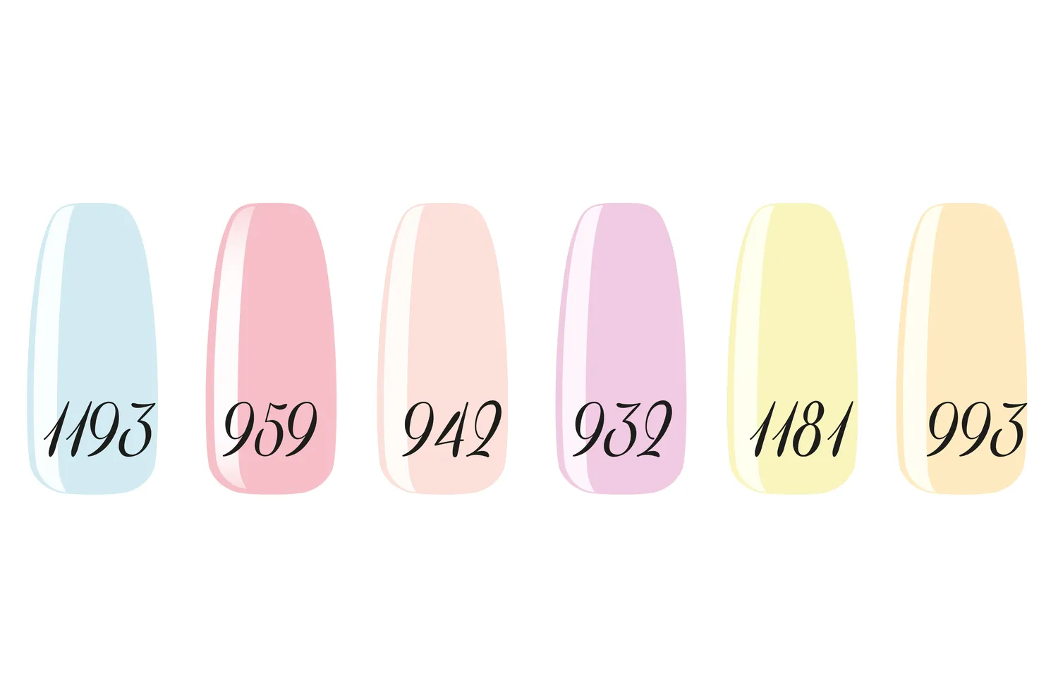 New Nails System Sweet Pastel set 6 smalti semipermanenti pastello