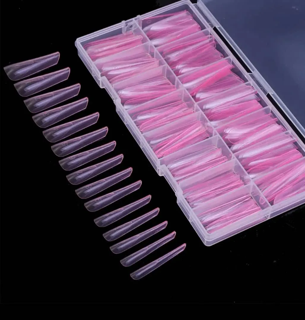 New Nails System Dual Form Mandorla Muretto French 150 pz
