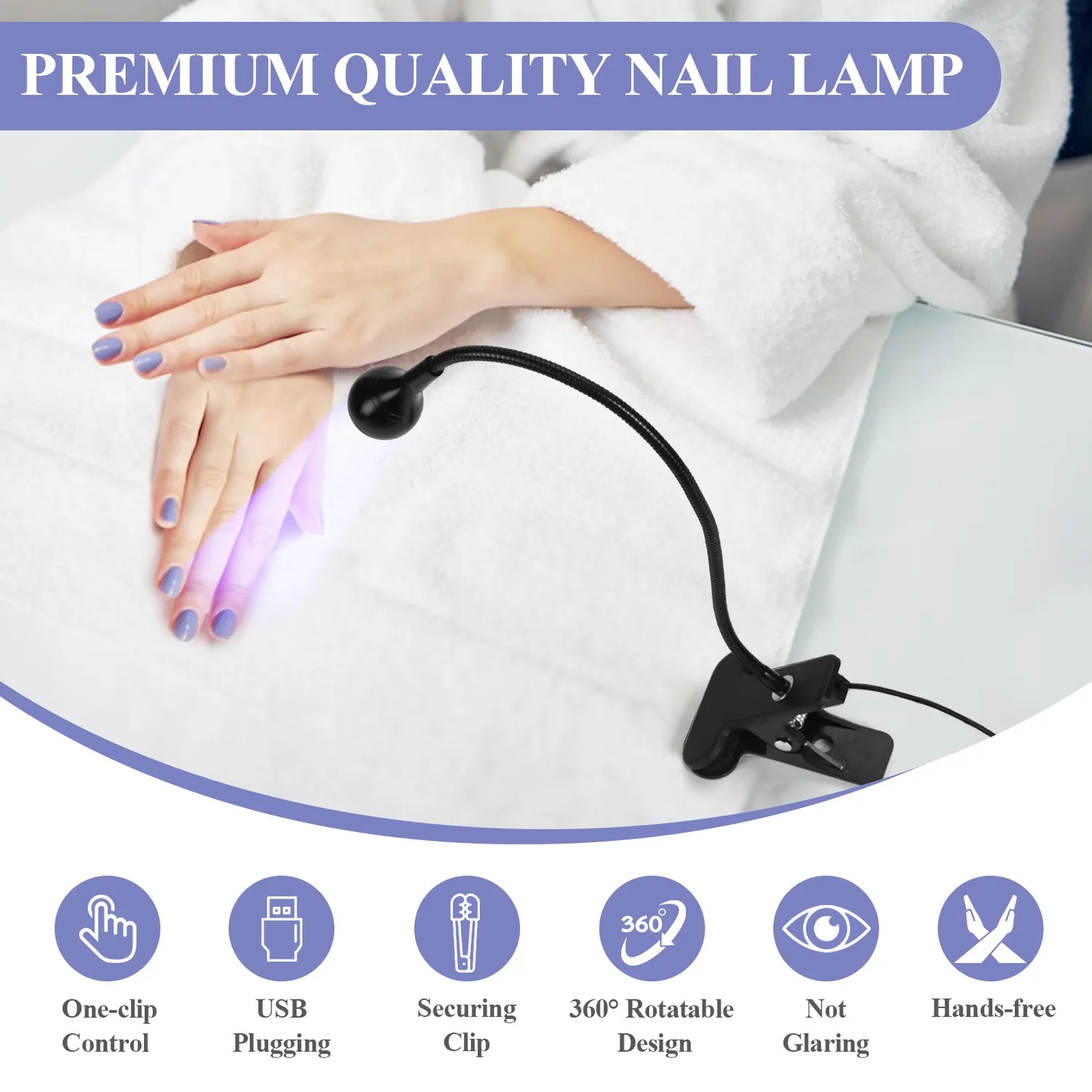Saviland Lampada Unghie Mini USB UV LED Nera 3W Flessibile