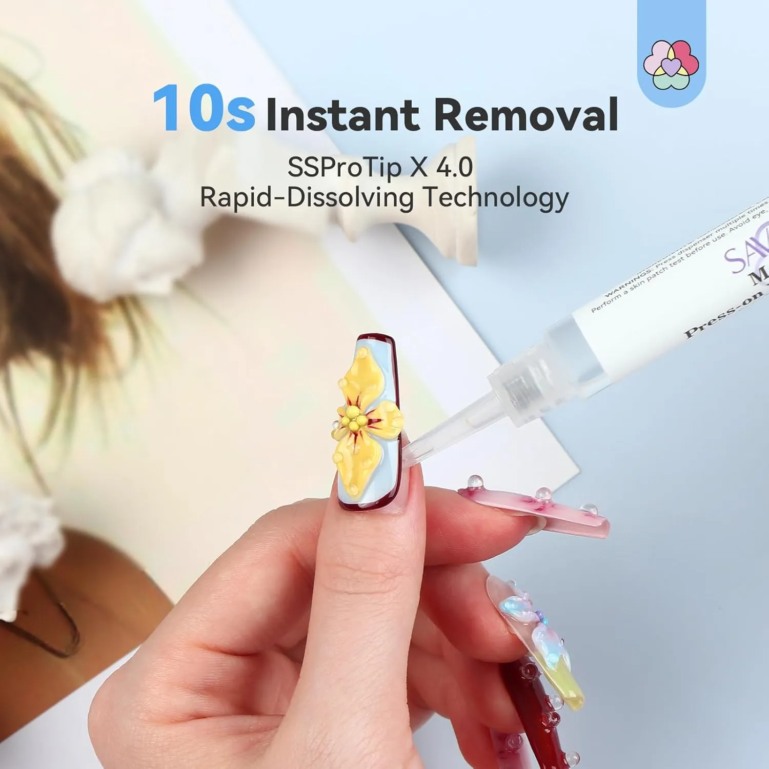 Saviland Penna Solvente Colla Unghie gel solido vitamina E