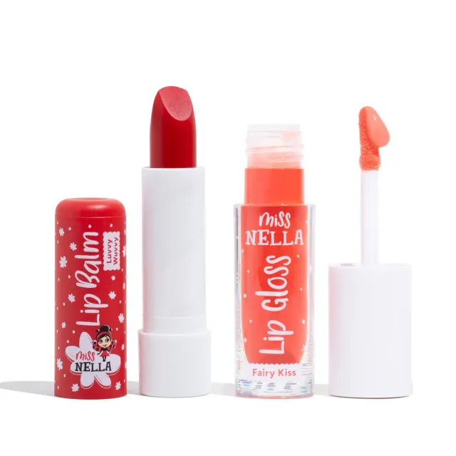 Miss Nella Balm Gloss Duo labbra bambina Red Lip Duo