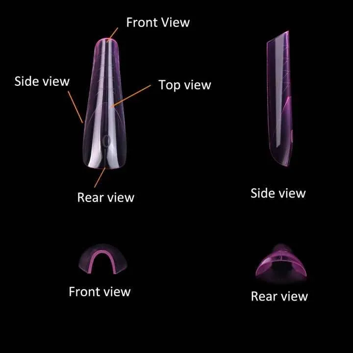 New Nails System Dual Form Mandorla Muretto French 150 pz