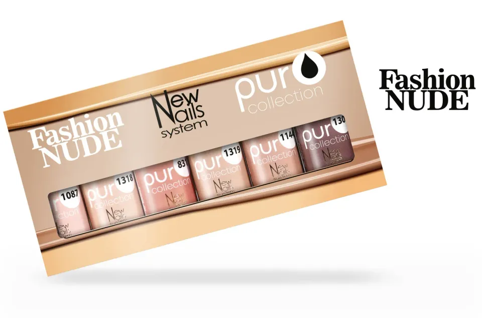 New Nails System Fashion Nude set 6 smalti semipermanenti nude