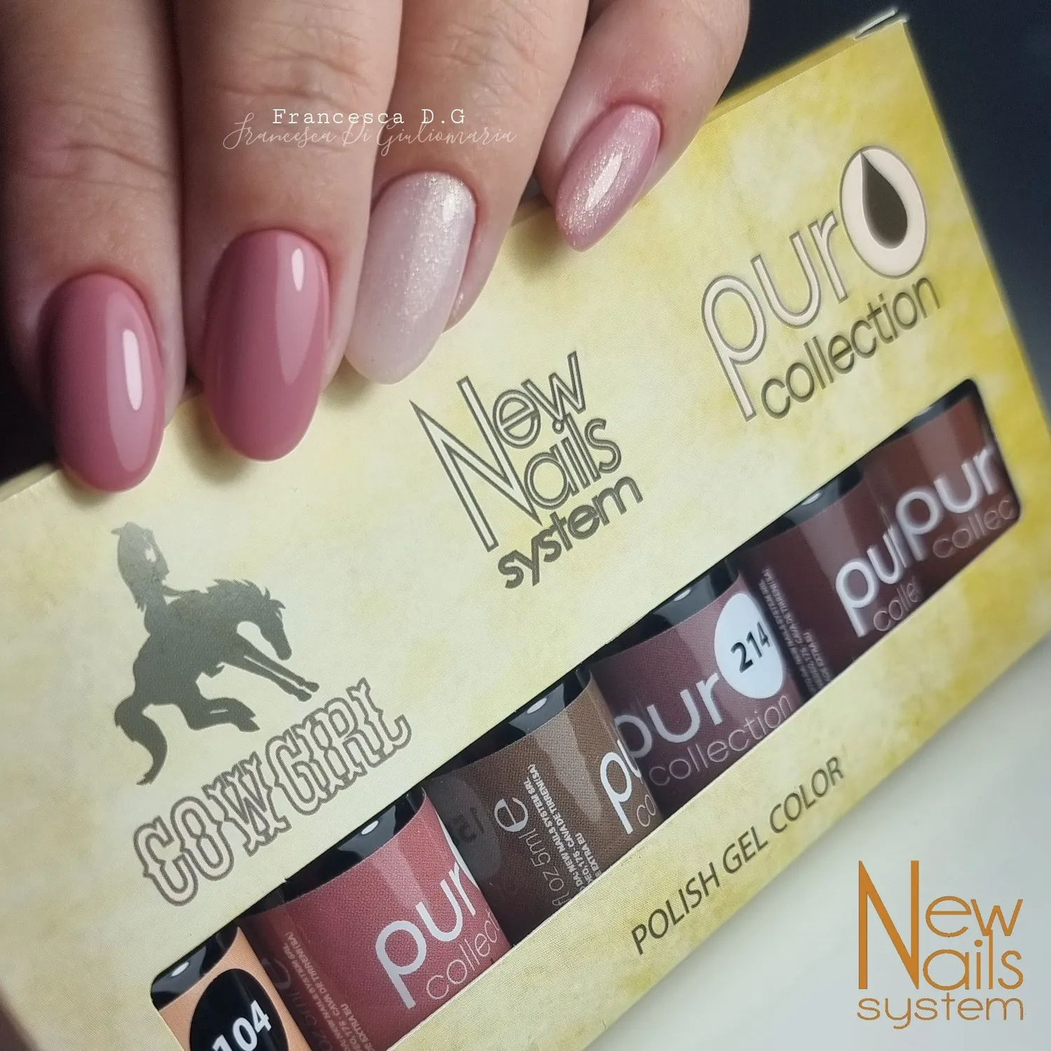New Nails System Cowgirl set 6 smalti semipermanenti marroni